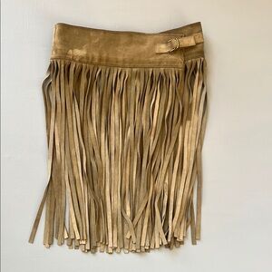 Vintage 90’s DKNY Olive Green belt with fringe detailing